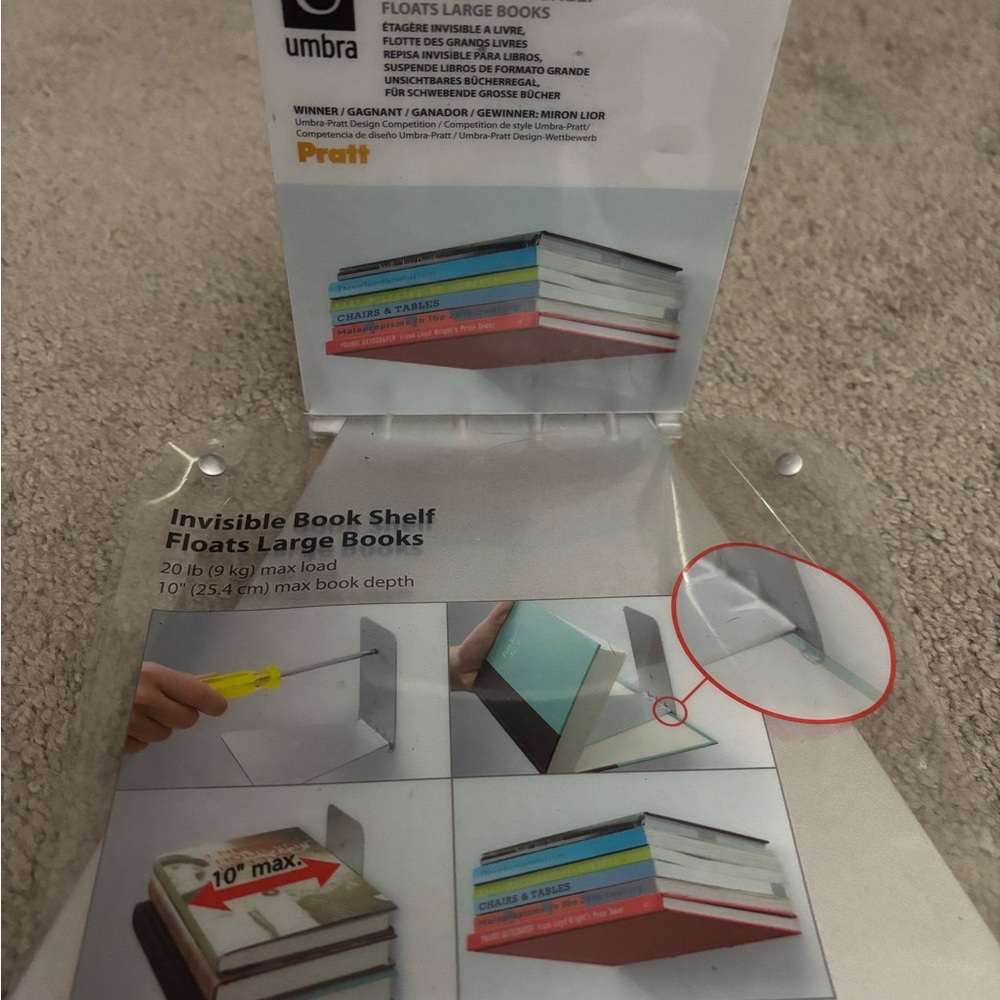 Umbra Clear Invisible Book Shelf